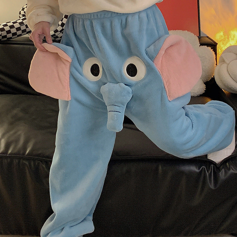 Funny Elephant Warm Women's Pajamas